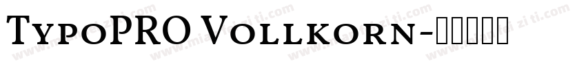 TypoPRO Vollkorn字体转换